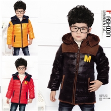 儿童童装羽绒服批发正品其尼熊小汽车007款男童防寒服4个色