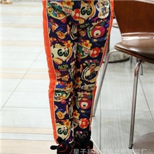 淘宝爆款儿童羽绒裤子男童女童印花羽绒裤冬季童装保暖裤批发