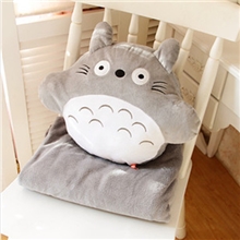 龙猫卡通创意空调毯空调被填充毛绒玩具礼品三用