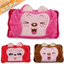 厂家直销批发阿里毛绒电热水袋卡通防暴充电暖手宝电暖宝