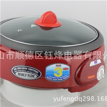 新品展示：YTR-1300时尚电火锅、红色电火锅、健康节能电炒锅