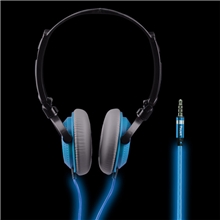 Power4HP002线控带话筒头戴式发光耳机电脑手机通用淘宝一手货源