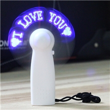 led中英闪字发光小风扇可编程烧录送人礼物展会促销礼物