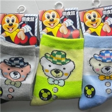 儿童便宜卡通袜子单独包装卡通童袜童袜赠品懒皮鼠童袜便宜袜