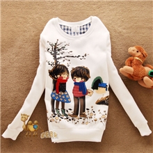 2013新品韩版保暖卫衣绒衫情书卫衣厂价直供圆领卫衣抓绒卫衣