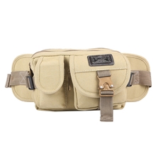 厂家直销标健帆布腰包男女款多功能腰包新款腰包