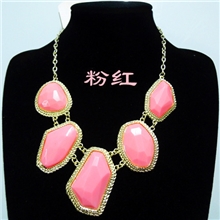 新款欧美外贸原单首饰品大牌夸张短款项链荧光不规则厂家低价直销