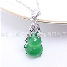 【天天限量购】特供商，925银天然玉髓葫芦吊坠,深圳银饰厂家批发