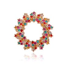 伊泰莲娜丽晶品牌韩国镶钻花环胸针丝巾扣饰品批发高档衣饰