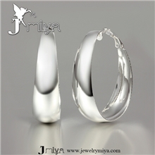 热卖促销深圳925银饰配饰批发创意饰品光面蛋形耳环特价E018