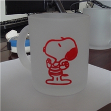 磨砂杯，玻璃磨砂杯，广告杯！QQ254851093
