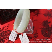 特价供应和田青白玉手镯复古个性手镯物超所值【珠光玉雕】