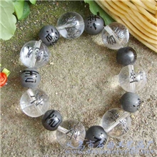 义乌刻字加工厂家热销天然水晶情侣手链新款情侣手链