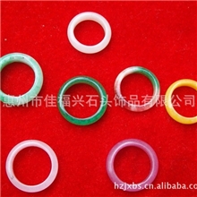 各种天然石半宝石玛瑙戒指戒圈五颜六色石头戒指时尚戒指