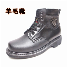 3515强人冬季时尚新款羊毛棉鞋商务正装高腰男士特种兵军靴806