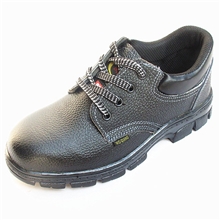 钢包头防砸牛皮劳保鞋批发透气防脚臭真皮安全鞋坡跟秋男单皮鞋