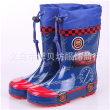 儿童雨鞋水鞋汽车总动员雨靴迪士尼卡通水靴男童蓝色麦昆雨鞋套鞋