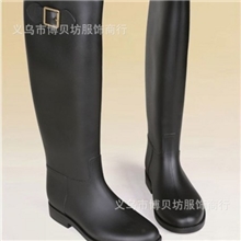 2013日韩热销搭扣VC款马靴外贸高筒女士雨鞋雨靴现货批发时尚水鞋