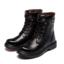 男士真皮棉鞋中年人休闲棉鞋复古短靴牛仔马丁靴低帮男靴厂家批发