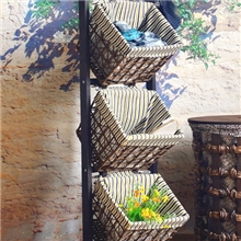 厂家直销~韩式田园风格家具~简约时尚棕色书报架吊篮