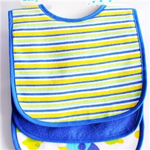 少量尾单DG毛巾布印花防水围嘴围兜口水兜厂家批发3只一组