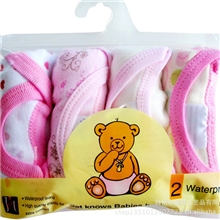 外贸精美4件装全棉短袖爬服礼袋装哈衣爬衣哈衣爬爬衣