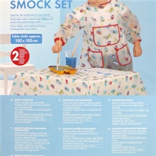 出德国安全无味防水罩衣桌布套装反穿衣画画围裙罩衣厂家直批