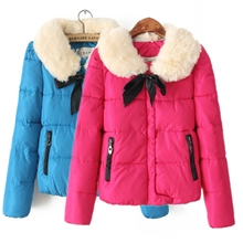 2013冬季女装新款女士棉衣外套可脱卸大毛领短款女式棉衣棉服批发