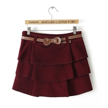 新款秋冬女装百搭甜美蛋糕层女士裙裤短裙半身裙批发女装