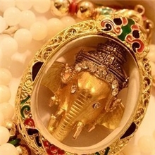 32M40泰国佛牌项链象神头佛牌象神佛牌龙婆本大师招财送链盒