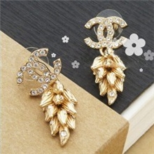 4000-6韩国进口饰品幸运金色麦穗耳钉耳饰批发