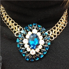 韩国高端定制！韩剧想你尹恩惠佩戴同款复古宝石粗短项链NK-0452