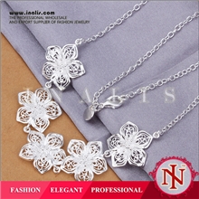 项饰创意花型项链情侣项链礼物纯银饰品供应低价批发N336