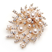 职业针水钻胸别针胸花韩扣针领针水晶胸韩版珍珠胸针