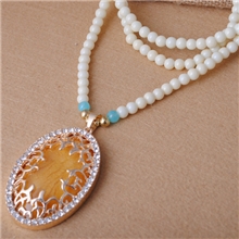 N-111欧美项链复古夸张宝石长毛衣链大牌时尚项链