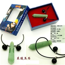 火影忍者鸣人人力柱项链天然东凌玉吊坠动漫周边鸣人项链纲手项链