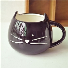 zakka杂货陶瓷杯黑白猫杯陶瓷工艺品创意家居TC2013037