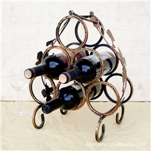 爆款热销原创设计欧式复古时尚026六瓶装铁艺红酒架四色