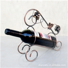 厂家直销006红酒酒具加粗型三颗葡萄欧式铁艺红酒架两款