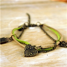 原创菁彩正品Zakka风格双色皮带个性手链4-6款入SL01-06