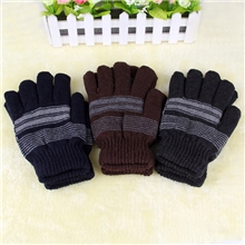 秋冬热卖S060加厚男士双层手套保暖魔术针织092
