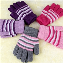 秋冬热卖S010女士双层手套保暖魔术针织068