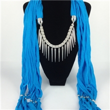 CCB义乌围巾外贸短款围巾合金吊坠围巾围巾工厂围脖