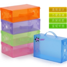 星空夏日透明水晶鞋盒pp塑料鞋盒收纳盒加厚翻盖女鞋盒批发