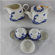 供应茶具白瓷茶具套装功夫茶具白瓷高档双层礼品茶具