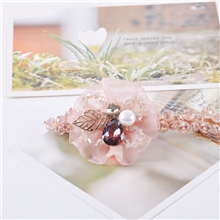 皇饰经典韩版原创时尚复古花朵缝水晶夹子大水钻发夹发饰