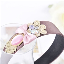 皇饰经典韩版复古猫眼石蝴蝶结宽发箍头饰发饰