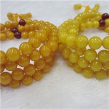 精品高仿蜜蜡108颗佛珠可拆散做隔珠隔片低价厂家直销