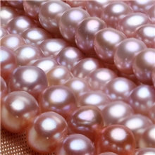 天然珍珠批发诸暨淡水珍珠彩色椭圆半成品珍珠项链养殖厂家
