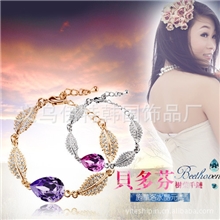 韩国饰品批发奥地利水晶水滴手链-永久3003